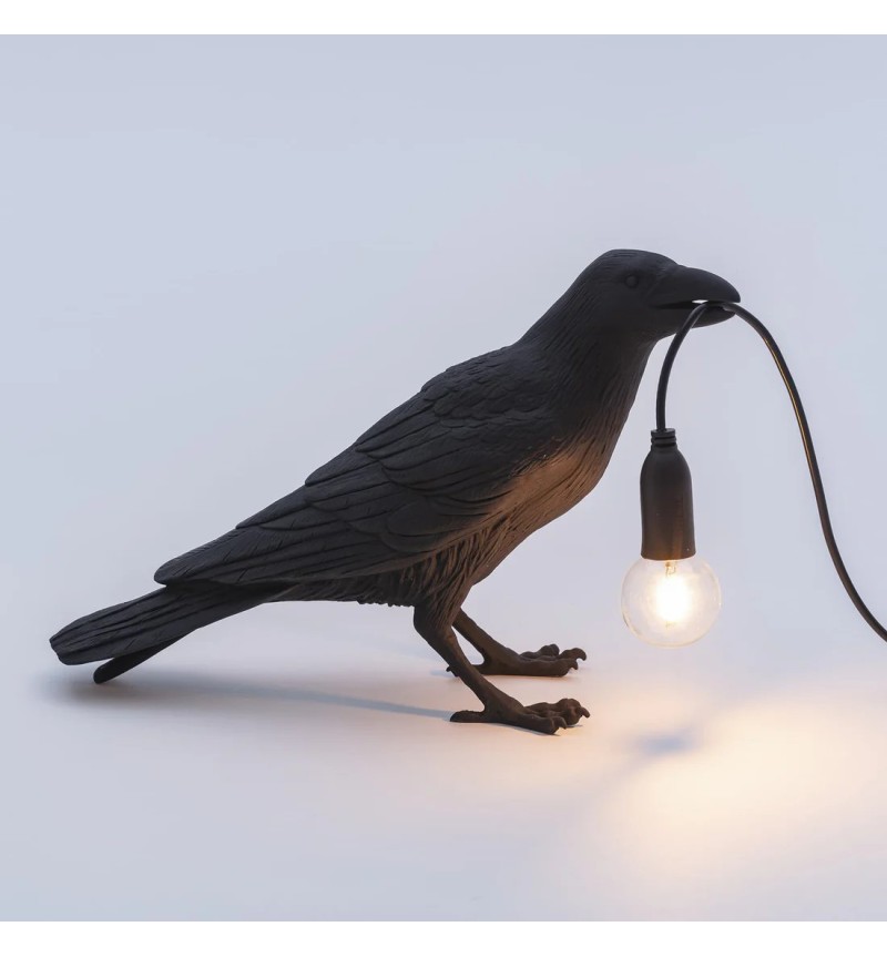 Bird Lamp Black Waiting Outdoor Seletti | BHOME
