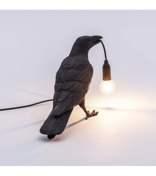 Bird Lamp Black Waiting Outdoor Seletti | BHOME