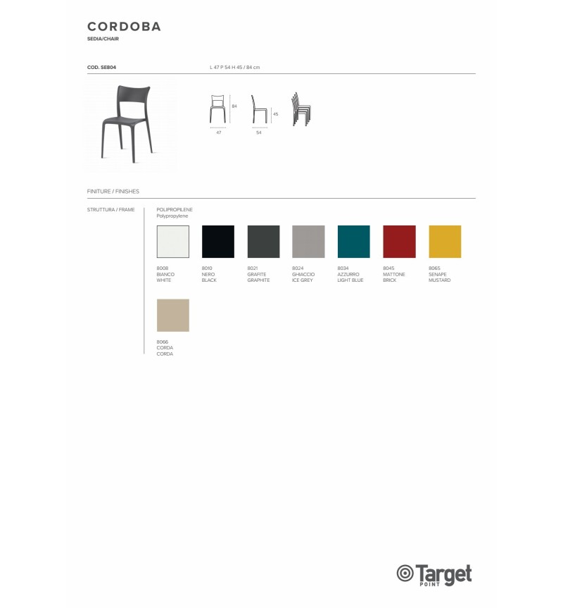 Cordoba Stuhl – Target Point | Bhome by Arredi Barbàra