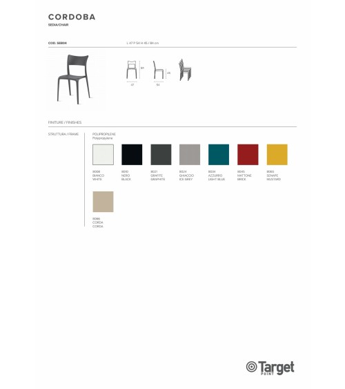 Sedia Cordoba – Target Point | Bhome by Arredi Barbàra