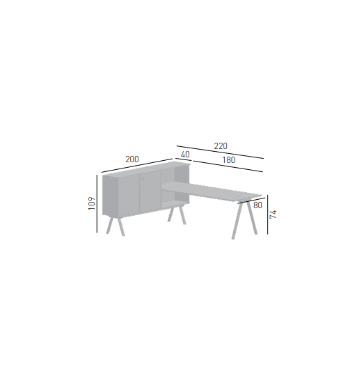 Poste travail 2027 GABER design bureau | BHOME