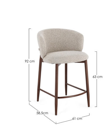 Tabouret AMALIA BIZZOTTO bouclé | BHOME by Arredi Barbàra