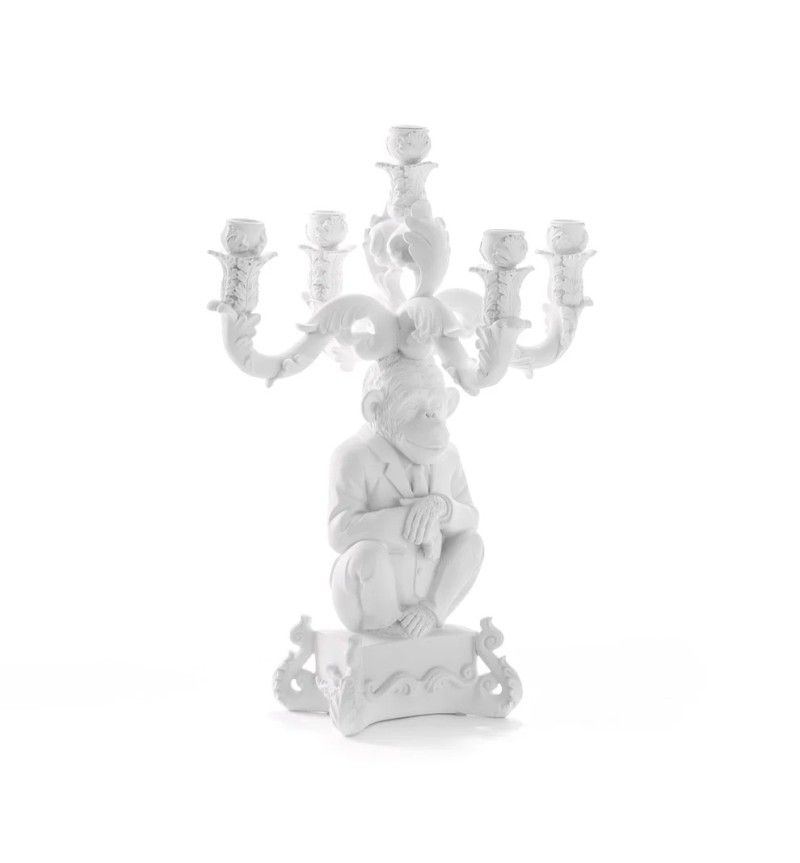 Burlesque Chimp White Seletti | BHOME