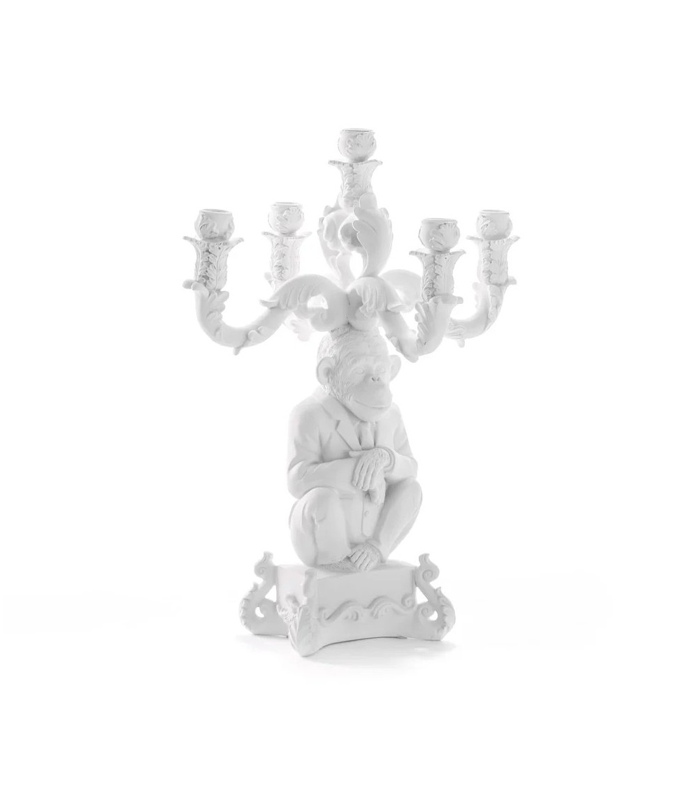 Candelabro Burlesque Chimp Blanco Seletti | BHOME