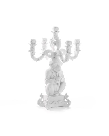 Candelabro Burlesque Chimp Blanco Seletti | BHOME
