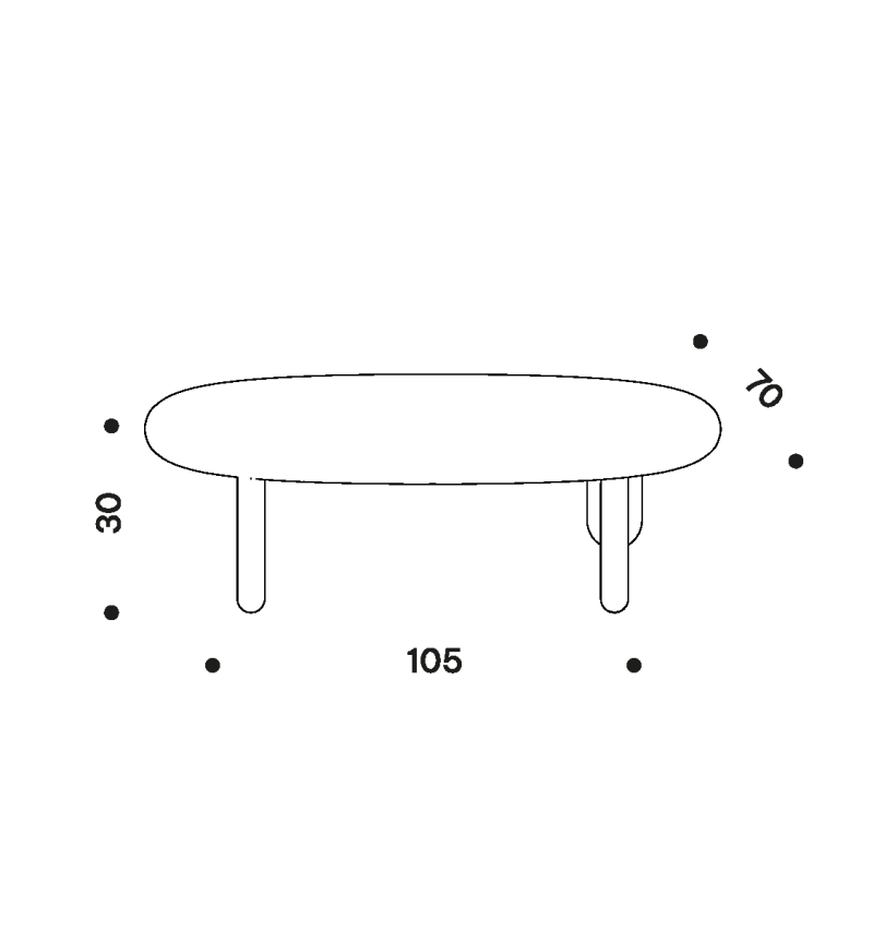 Tavolino “Tottori 105” – DRIADE