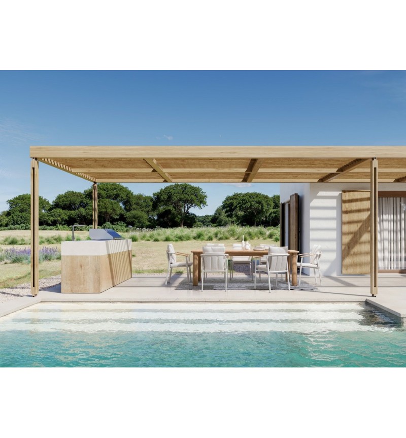 SAMSON Tisch recyceltes Teakholz BIZZOTTO | BHOME by Arredi Barbàra