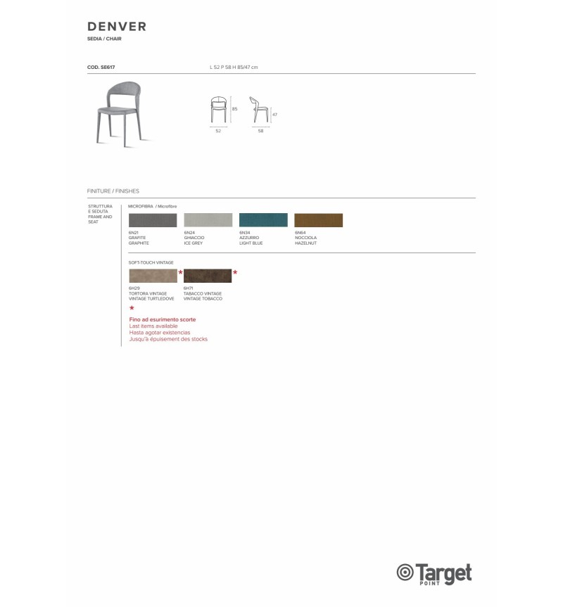 Sedia Denver – Target Point | Bhome by Arredi Barbàra