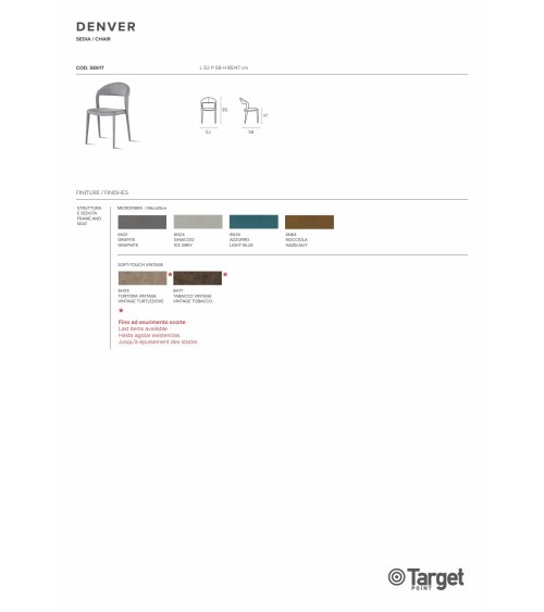 Chaise Denver – Target Point | Bhome by Arredi Barbàra