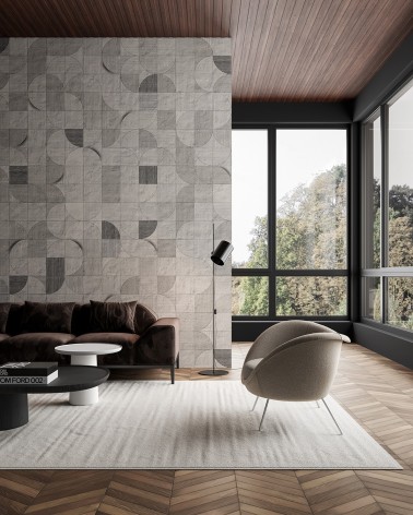 Wallpaper Mosaico lunare INKIOSTRO BIANCO | BHOME