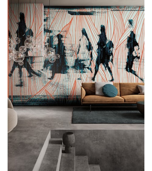 Carta da parati Walking INKIOSTRO BIANCO | BHOME