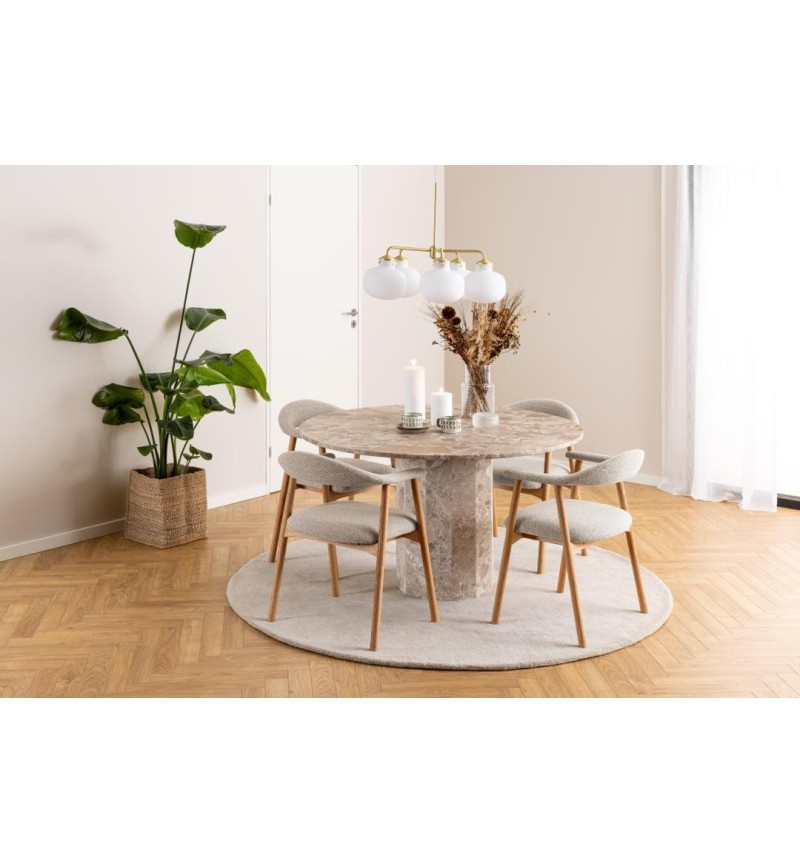 Silla nórdica beige con reposabrazos – ACT DISTRIBUZIONE