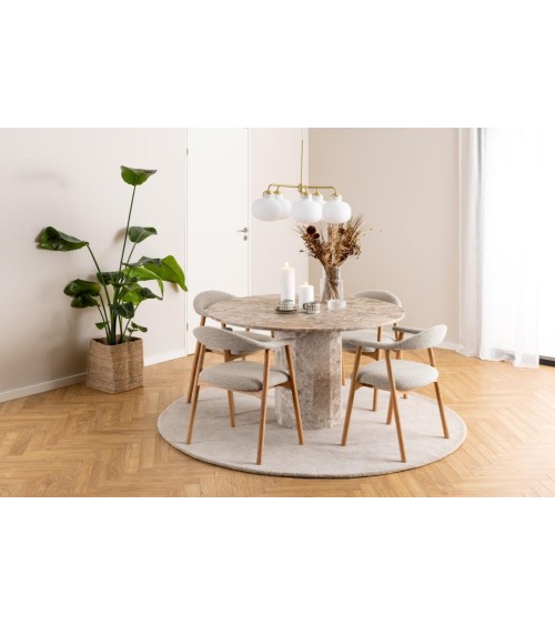 Silla nórdica beige con reposabrazos – ACT DISTRIBUZIONE