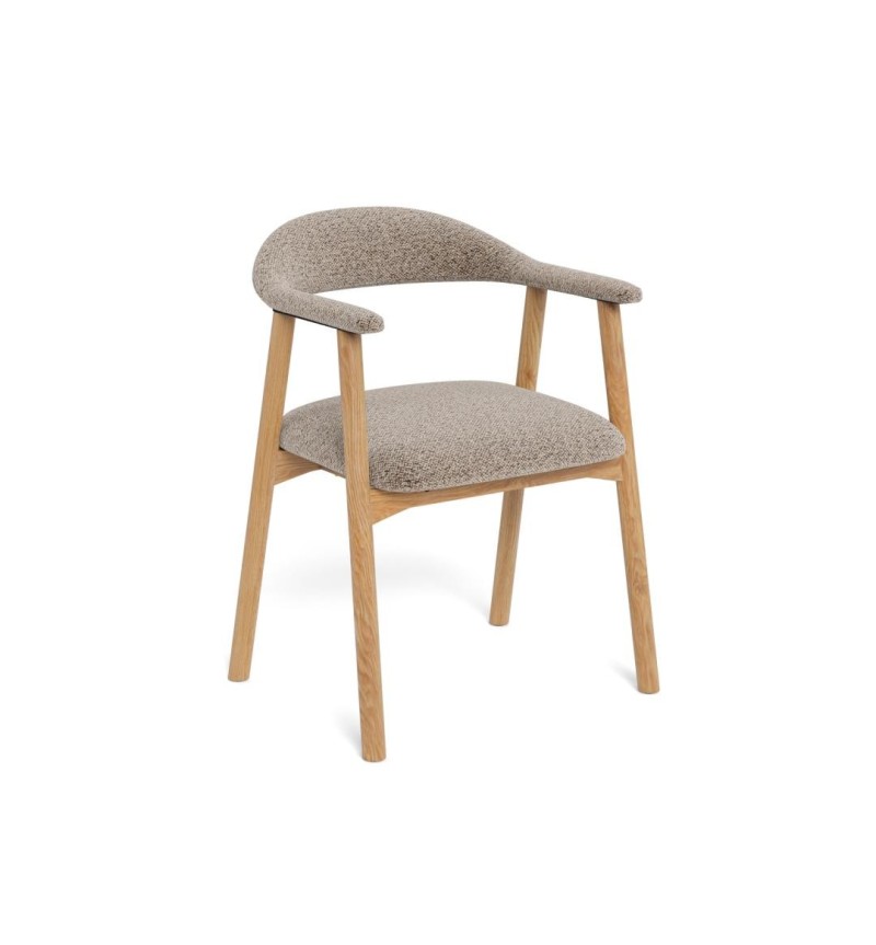 Chaise nordique beige avec accoudoirs – ACT DISTRIBUZIONE