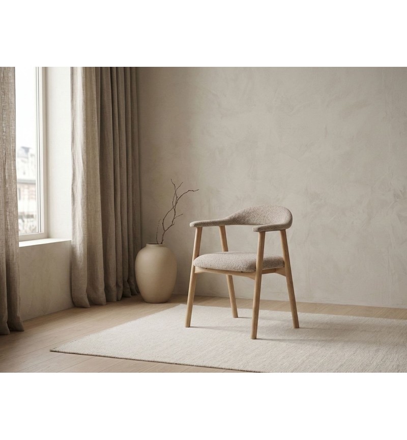 Sedia con braccioli nordica beige – ACT DISTRIBUZIONE