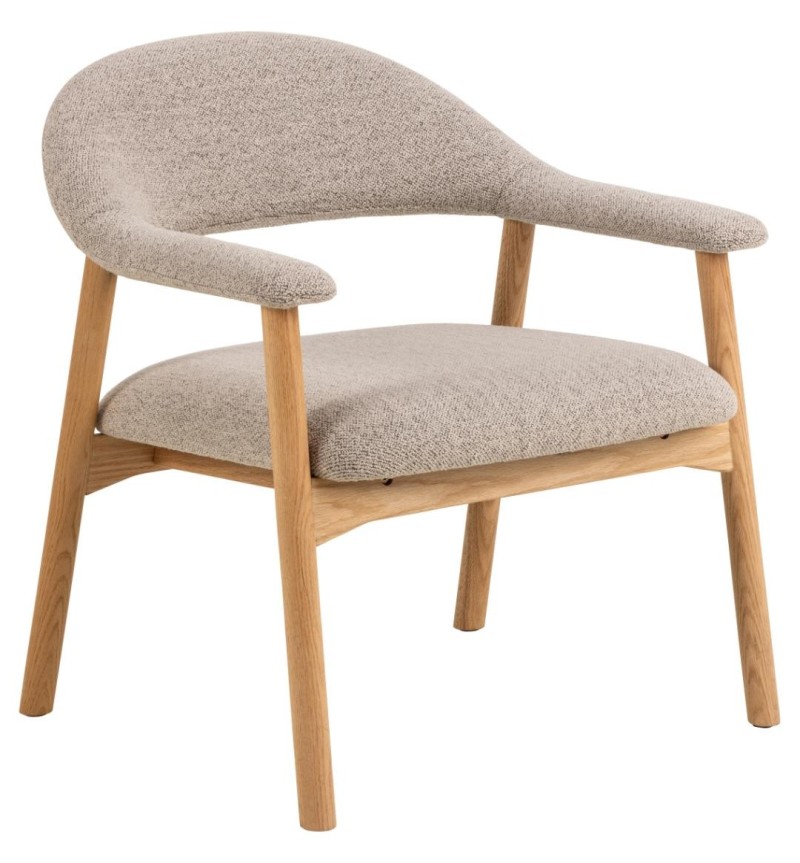 Silla lounge Addi en bouclé beige – ACT DISTRIBUZIONE