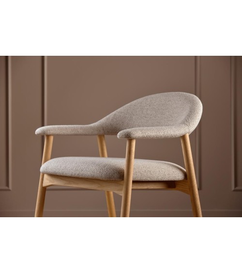 Fauteuil lounge Addi bouclé beige – ACT DISTRIBUZIONE