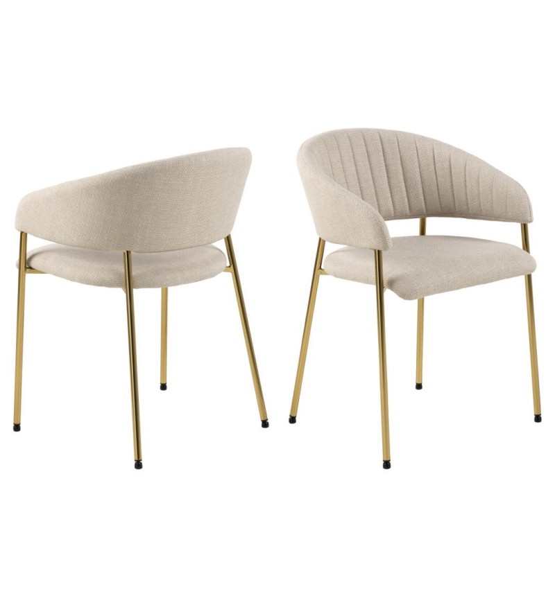 Sedia Ann con braccioli beige – ACT DISTRIBUZIONE