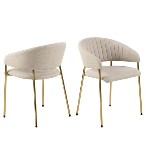 Ann beige chair with armrests – ACT DISTRIBUZIONE