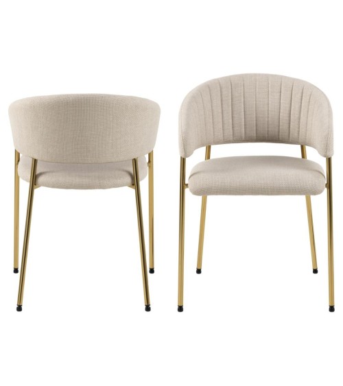 Chaise Ann beige avec accoudoirs – ACT DISTRIBUZIONE