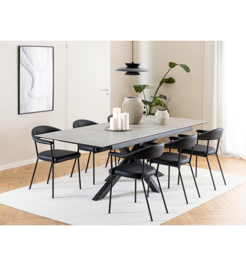 Ava black faux leather chair – ACT DISTRIBUZIONE