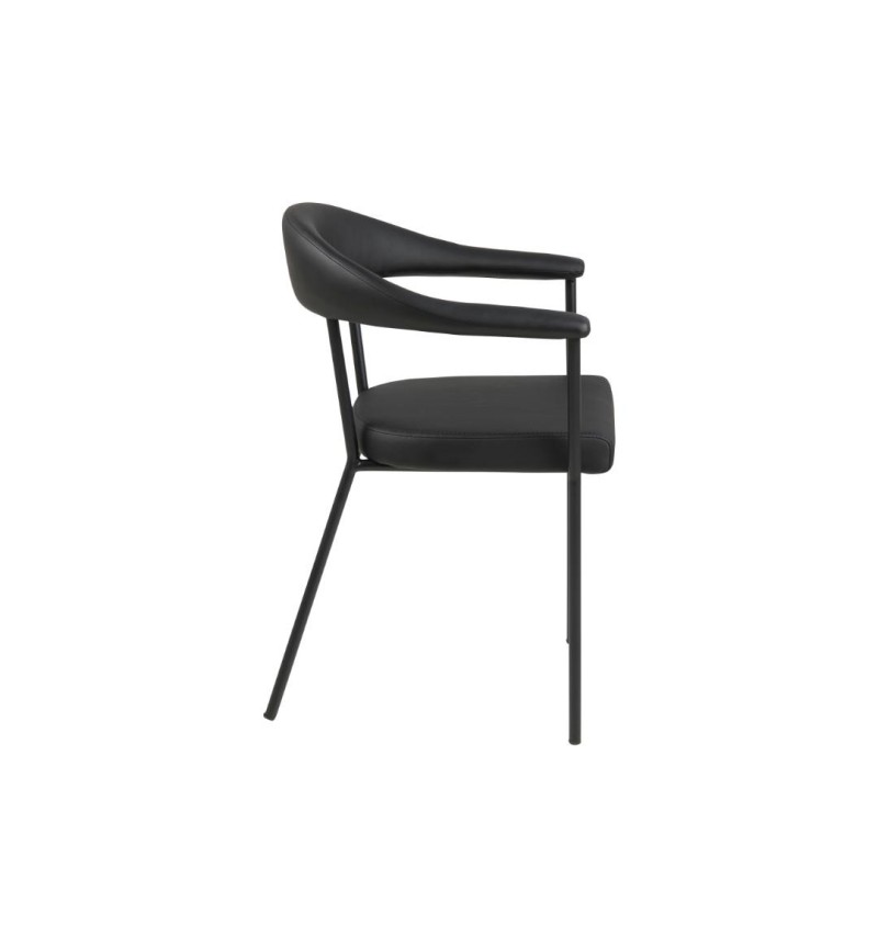 Silla Ava en ecopiel negra – ACT DISTRIBUZIONE