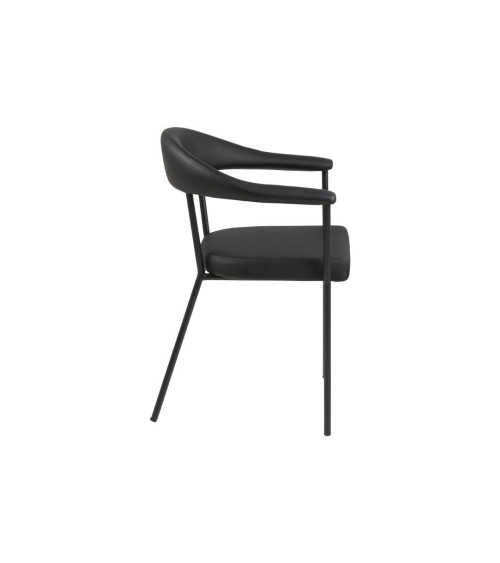 Silla Ava en ecopiel negra – ACT DISTRIBUZIONE