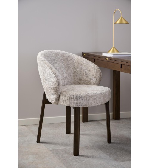 Sedia Darlene beige con gambe legno – ACT DISTRIBUZIONE
