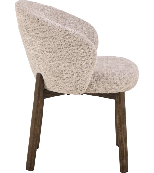 Darlene Stuhl beige mit Holzbeinen – ACT DISTRIBUZIONE