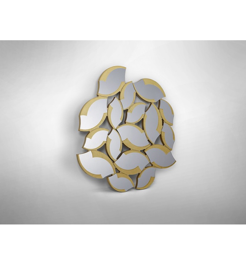 Sandal SCHULLER VALENCIA mirror in glass and gold