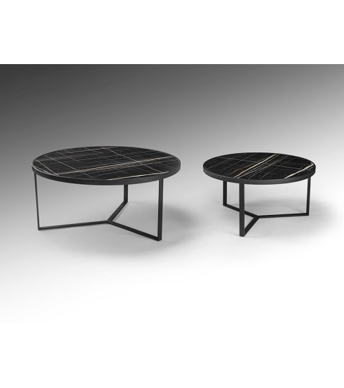 Naira SCHULLER VALENCIA 2er-Set Tische Marmor Schwarz