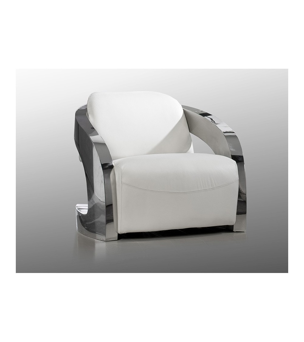 Amanda SCHULLER VALENCIA armchair in white leather