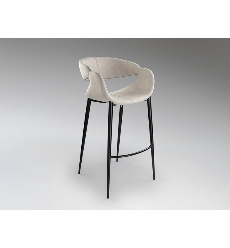 Sgabello Giro II SCHULLER VALENCIA pietra e nero