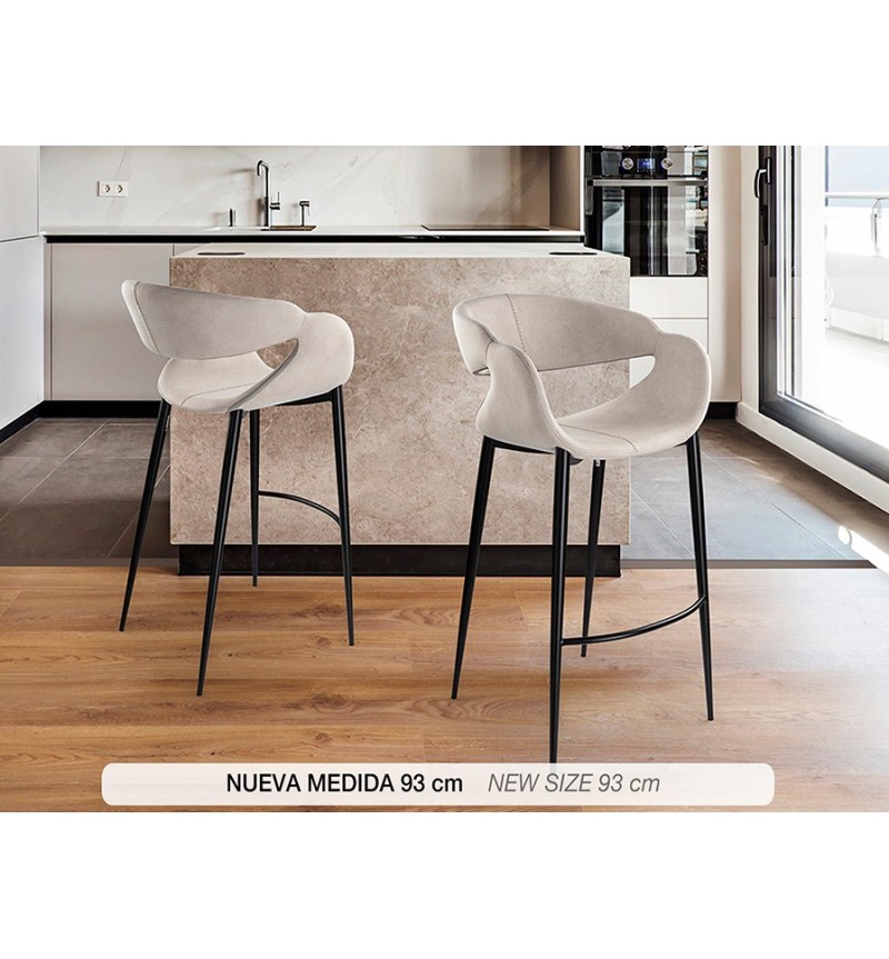 Taburete Giro II SCHULLER VALENCIA piedra y negro