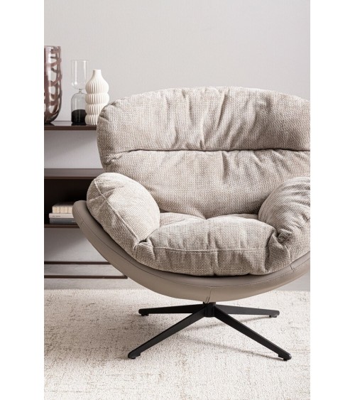 Armchair ADINDA BIZZOTTO grey taupe | BHOME