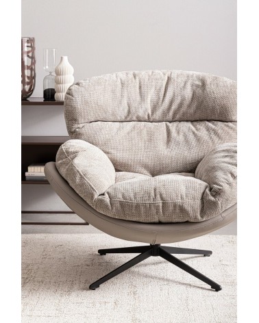 Armchair ADINDA BIZZOTTO grey taupe | BHOME