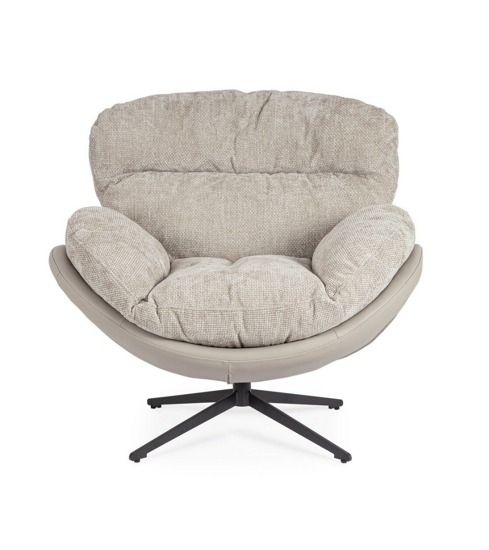 Armchair ADINDA BIZZOTTO grey taupe | BHOME
