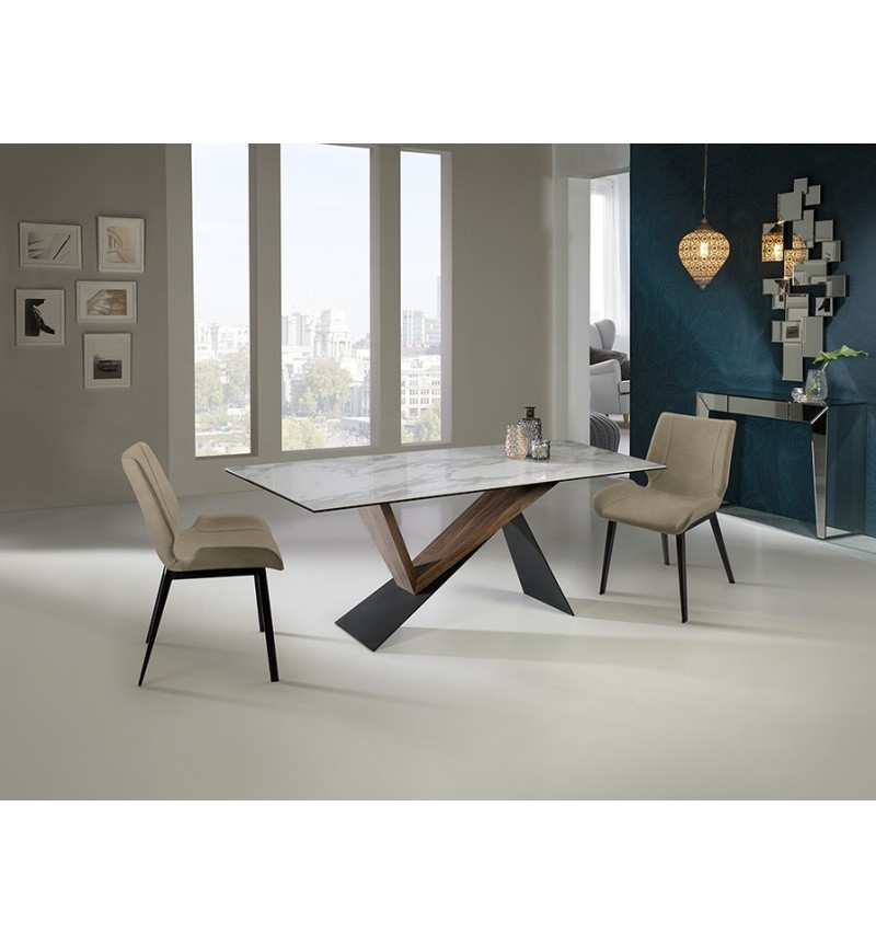 Noa 180 SCHULLER VALENCIA white marble table
