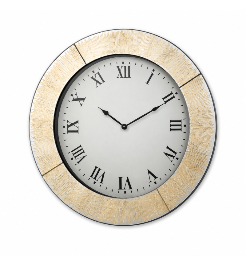 Wanduhr Aurora SCHULLER VALENCIA Spiegel Gold