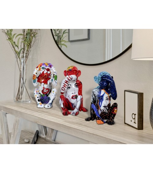 Set 3 figure Monos Sabios SCHULLER VALENCIA graffiti