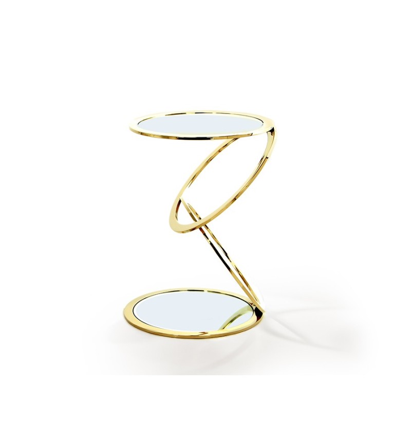 Aros SCHULLER VALENCIA gold and mirror side table