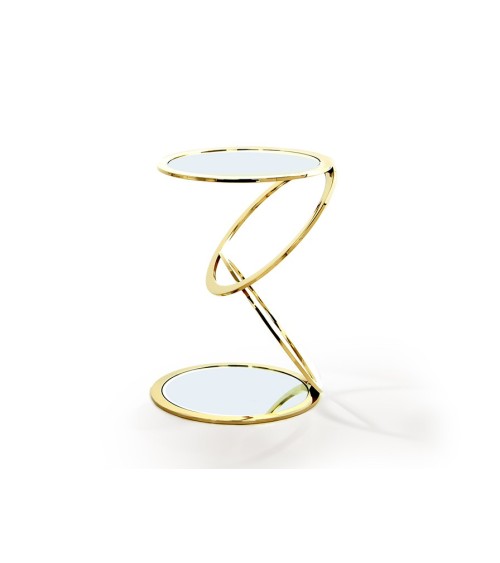 Aros SCHULLER VALENCIA gold and mirror side table