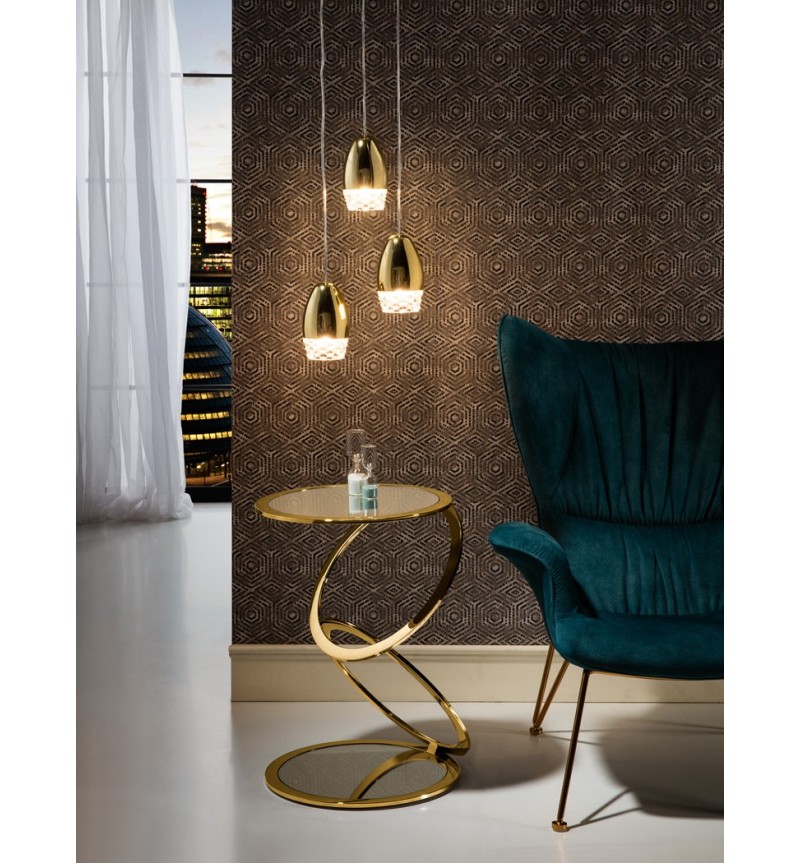 Aros SCHULLER VALENCIA gold and mirror side table