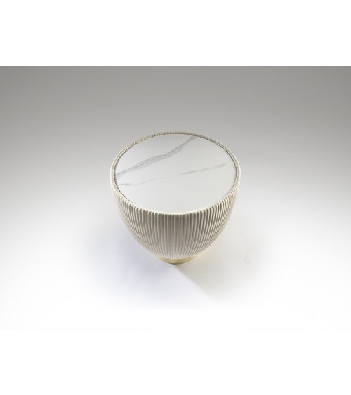 Tavolino Candy SCHULLER VALENCIA bianco e ottone