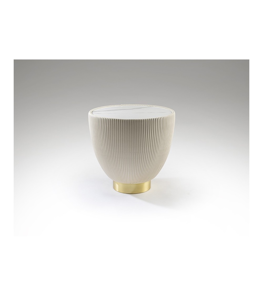 Tavolino Candy SCHULLER VALENCIA bianco e ottone