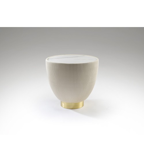 Tavolino Candy SCHULLER VALENCIA bianco e ottone