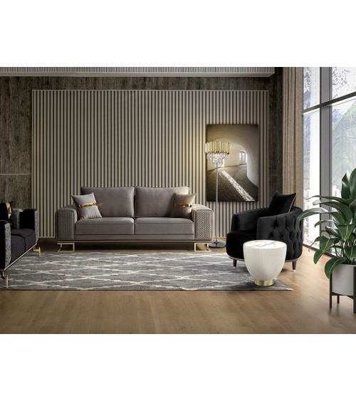 Table Candy SCHULLER VALENCIA blanc et laiton