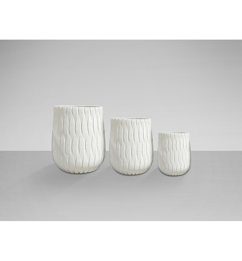 Jazmín SCHULLER VALENCIA set of 3 white planters