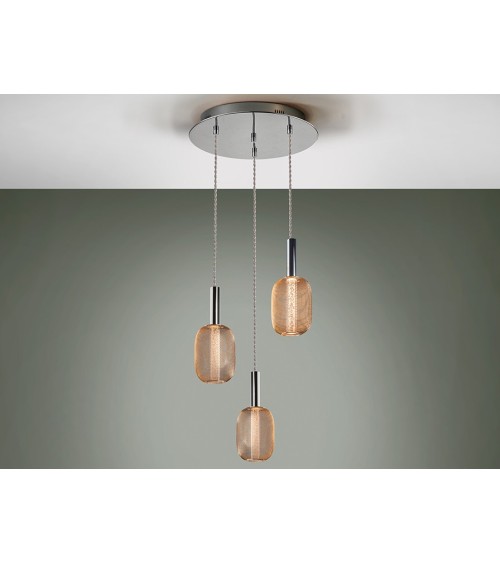 Micron SCHULLER VALENCIA chrome and gold lamp