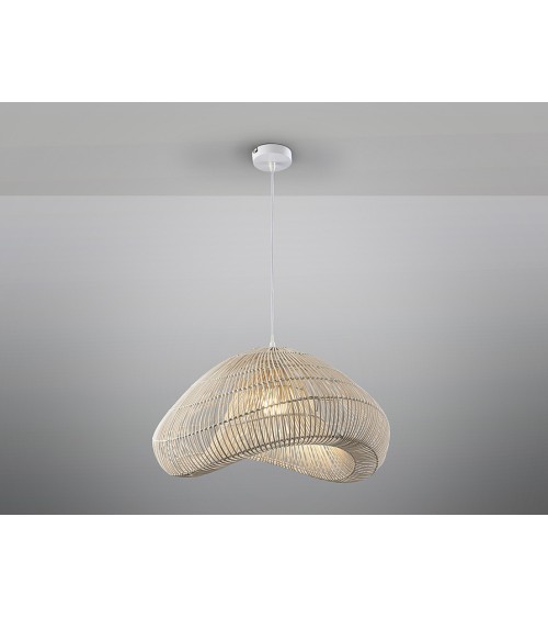 Sabah SCHULLER VALENCIA white rattan pendant lamp